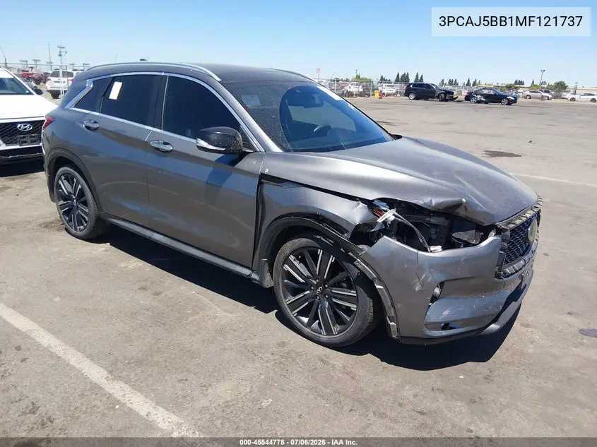 2021 Infiniti Qx50 Luxe Awd VIN: 3PCAJ5BB1MF121737 Lot: 45544778