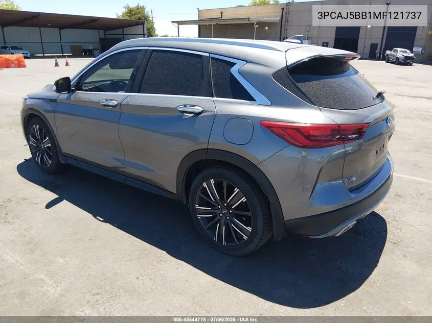 2021 Infiniti Qx50 Luxe Awd VIN: 3PCAJ5BB1MF121737 Lot: 45544778