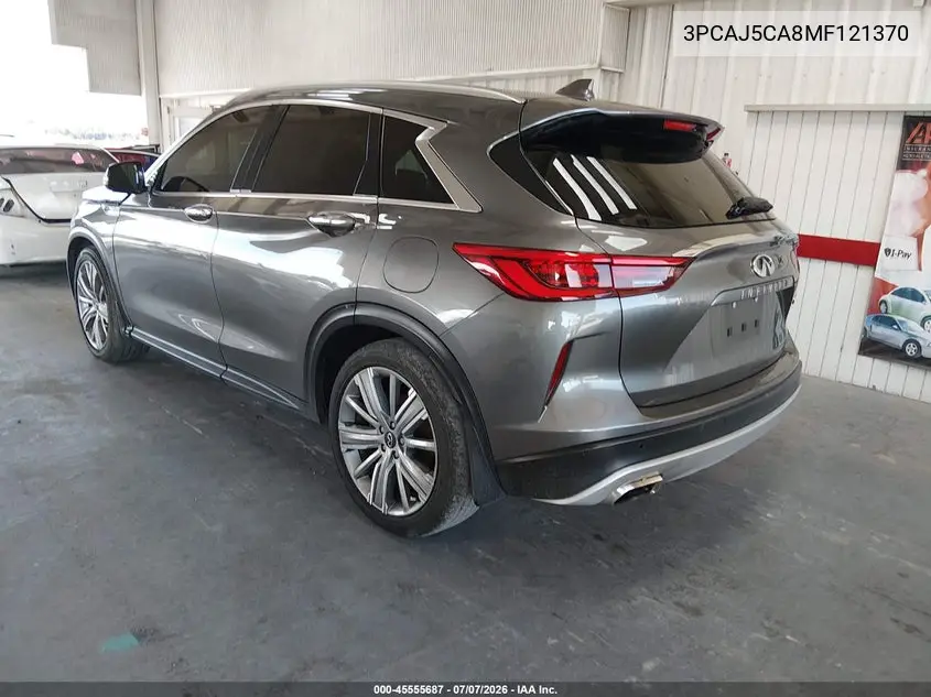 2021 Infiniti Qx50 Sensory VIN: 3PCAJ5CA8MF121370 Lot: 45555687