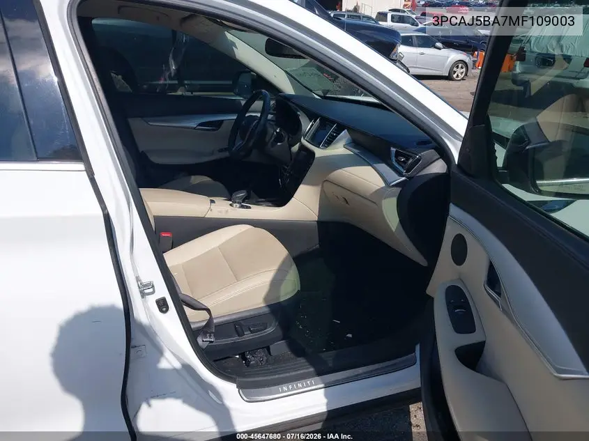2021 Infiniti Qx50 Luxe VIN: 3PCAJ5BA7MF109003 Lot: 45647680