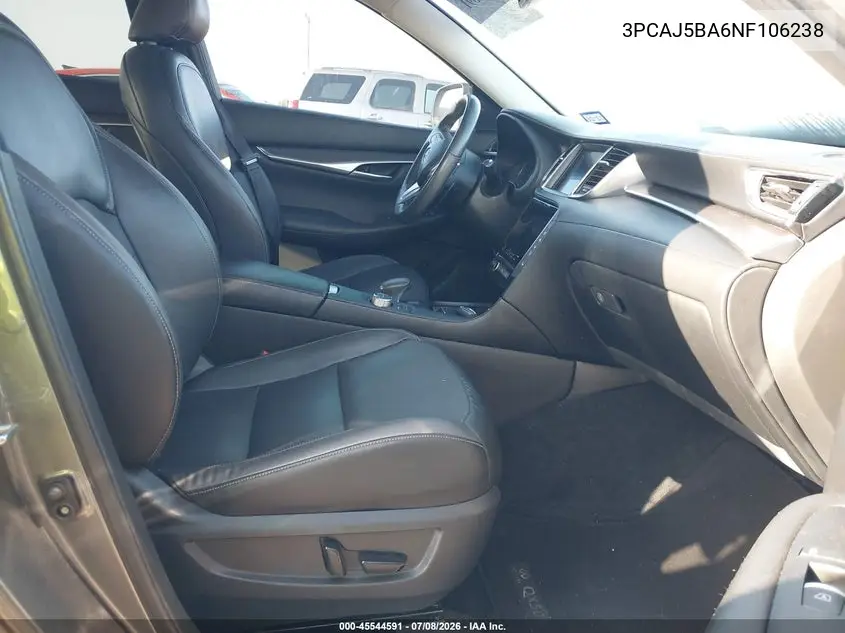 2022 Infiniti Qx50 Luxe VIN: 3PCAJ5BA6NF106238 Lot: 45544591