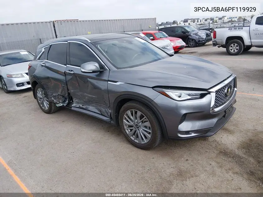 2023 Infiniti Qx50 Luxe VIN: 3PCAJ5BA6PF119929 Lot: 45485411