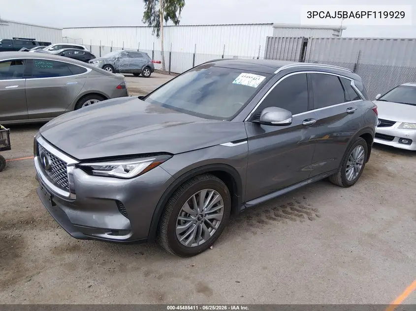 2023 Infiniti Qx50 Luxe VIN: 3PCAJ5BA6PF119929 Lot: 45485411