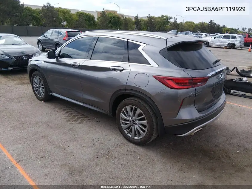 2023 Infiniti Qx50 Luxe VIN: 3PCAJ5BA6PF119929 Lot: 45485411