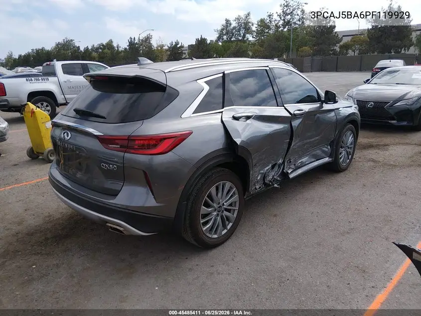 2023 Infiniti Qx50 Luxe VIN: 3PCAJ5BA6PF119929 Lot: 45485411