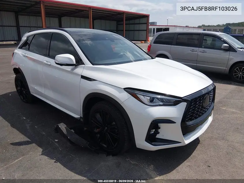 2024 Infiniti Qx50 Sport Awd VIN: 3PCAJ5FB8RF103026 Lot: 45338819