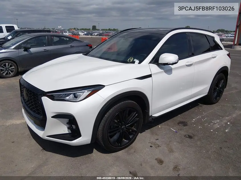 2024 Infiniti Qx50 Sport Awd VIN: 3PCAJ5FB8RF103026 Lot: 45338819