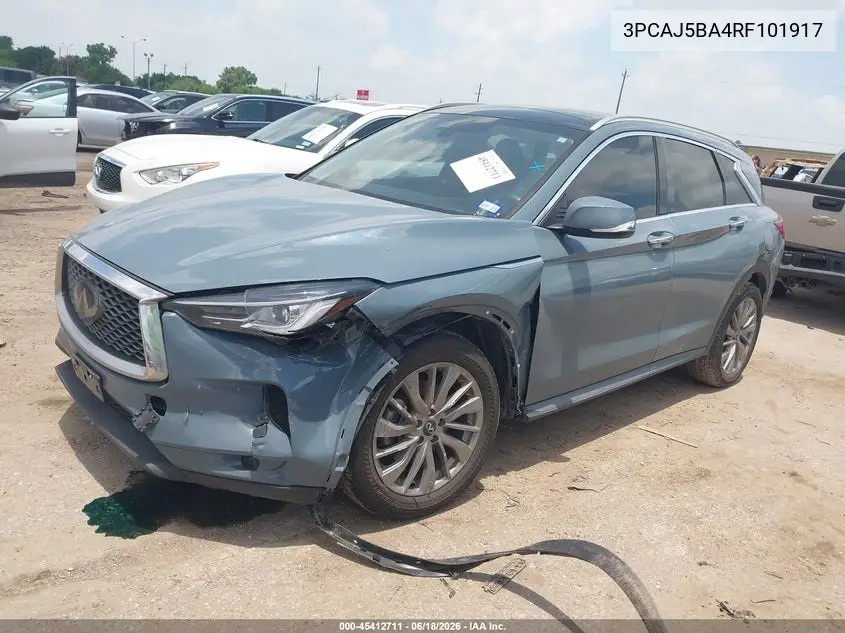 2024 Infiniti Qx50 Luxe VIN: 3PCAJ5BA4RF101917 Lot: 45412711