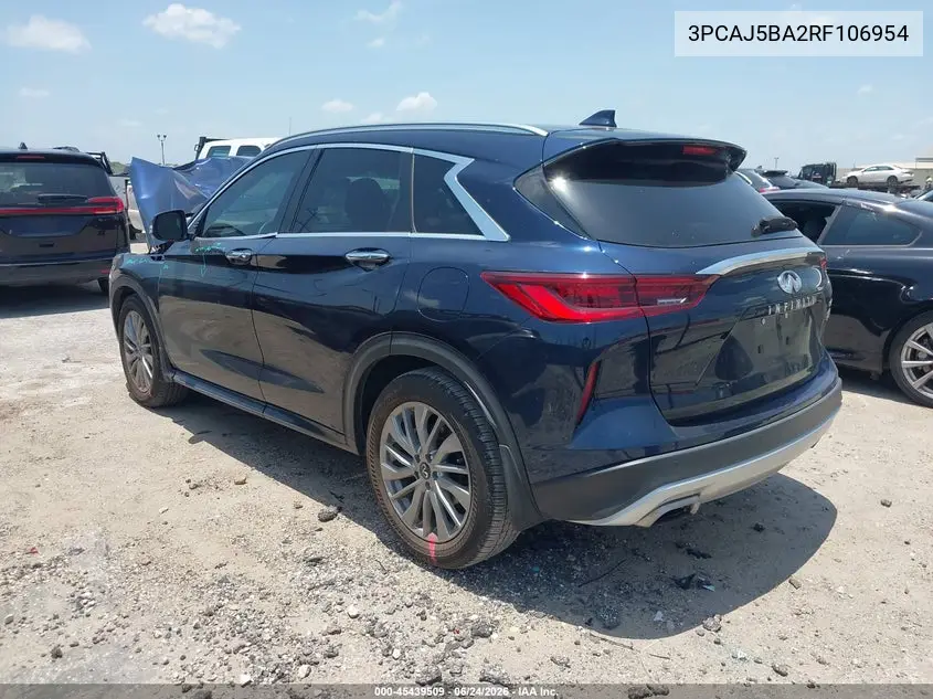2024 Infiniti Qx50 Luxe VIN: 3PCAJ5BA2RF106954 Lot: 45439509