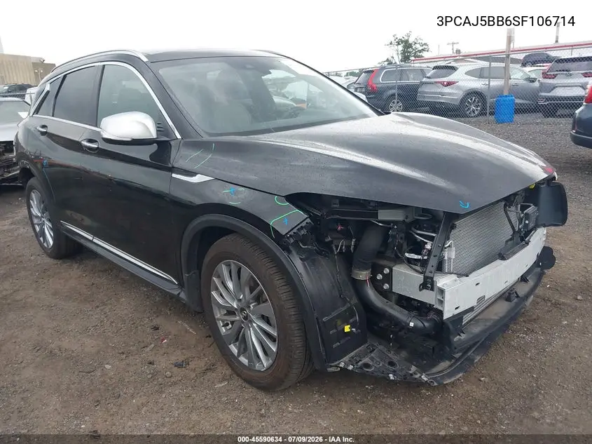 2025 Infiniti Qx50 Luxe Awd VIN: 3PCAJ5BB6SF106714 Lot: 45590634