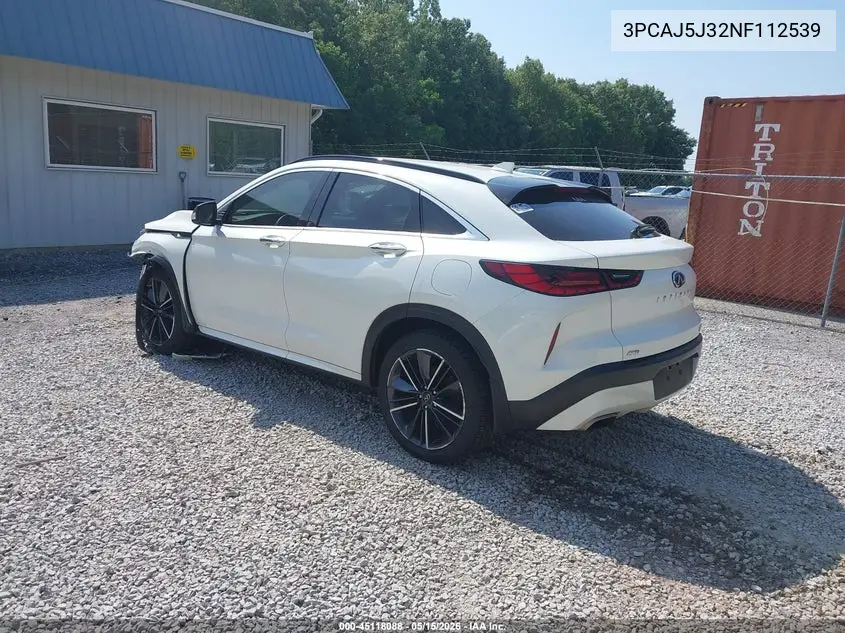 2022 Infiniti Qx55 Luxe Awd VIN: 3PCAJ5J32NF112539 Lot: 45118088
