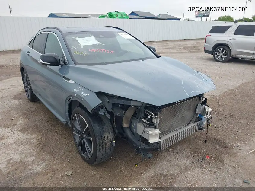 2022 Infiniti Qx55 Essential Awd VIN: 3PCAJ5K37NF104001 Lot: 45177955