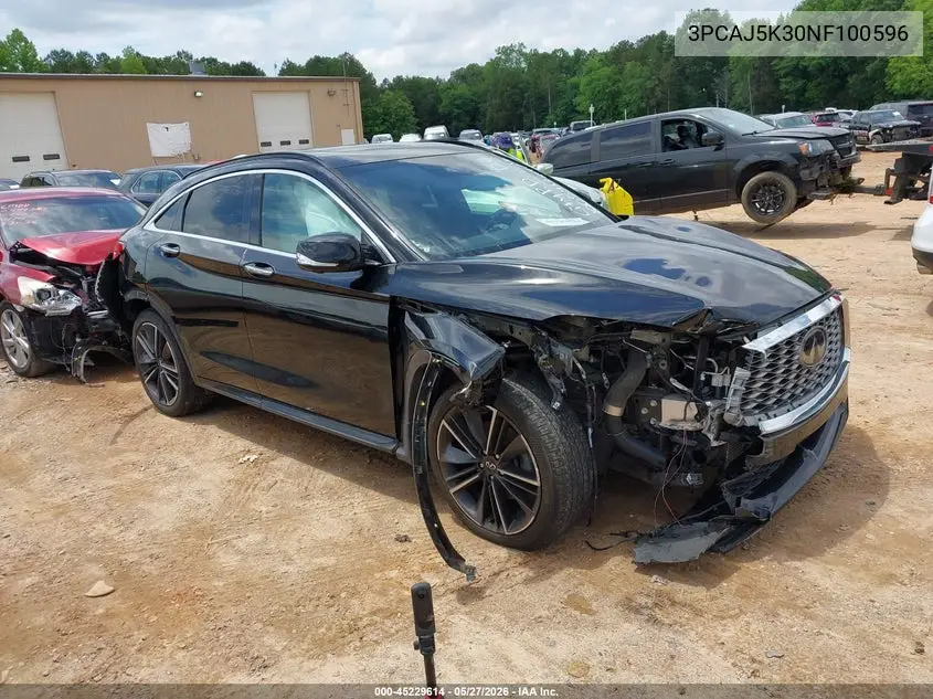 2022 Infiniti Qx55 Essential Awd VIN: 3PCAJ5K30NF100596 Lot: 45229614