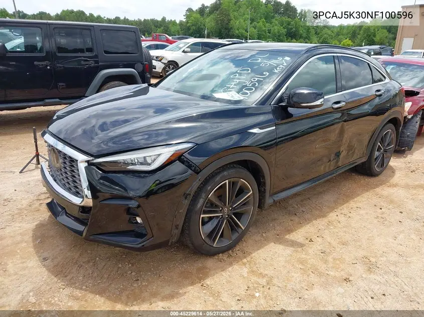 2022 Infiniti Qx55 Essential Awd VIN: 3PCAJ5K30NF100596 Lot: 45229614