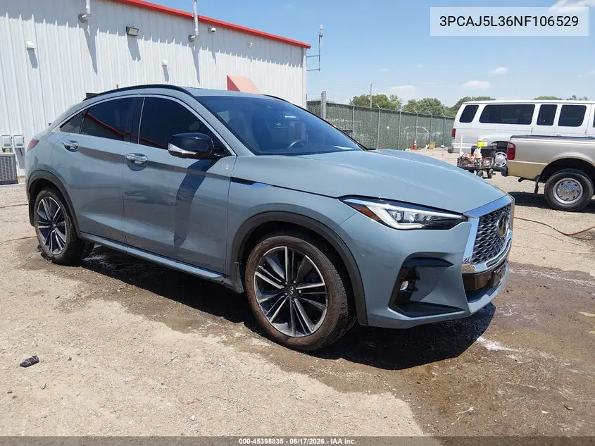2022 Infiniti Qx55 Sensory Awd VIN: 3PCAJ5L36NF106529 Lot: 45398835