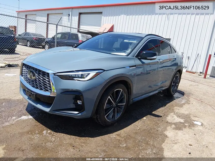 2022 Infiniti Qx55 Sensory Awd VIN: 3PCAJ5L36NF106529 Lot: 45398835