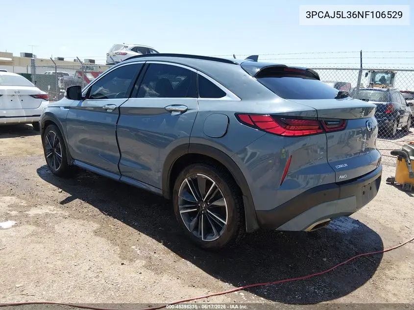 2022 Infiniti Qx55 Sensory Awd VIN: 3PCAJ5L36NF106529 Lot: 45398835