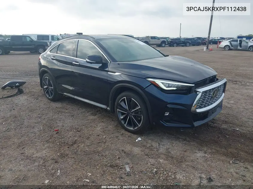 2023 Infiniti Qx55 Essential Awd VIN: 3PCAJ5KRXPF112438 Lot: 44964527