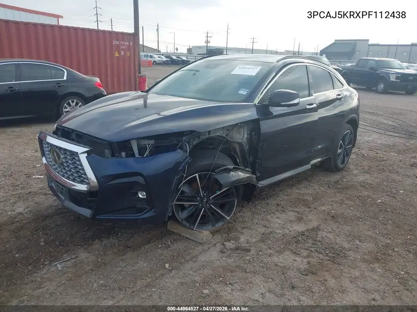 2023 Infiniti Qx55 Essential Awd VIN: 3PCAJ5KRXPF112438 Lot: 44964527