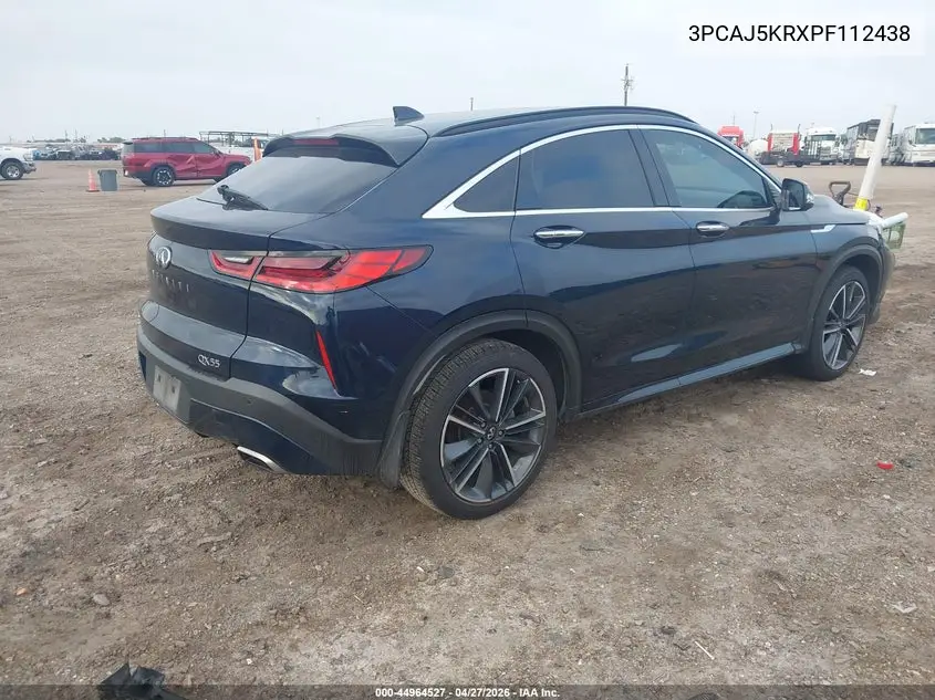 2023 Infiniti Qx55 Essential Awd VIN: 3PCAJ5KRXPF112438 Lot: 44964527