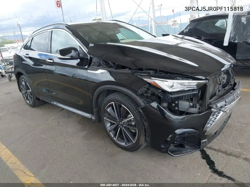 2023 Infiniti Qx55 Luxe Awd VIN: 3PCAJ5JR0PF115818 Lot: 45014837