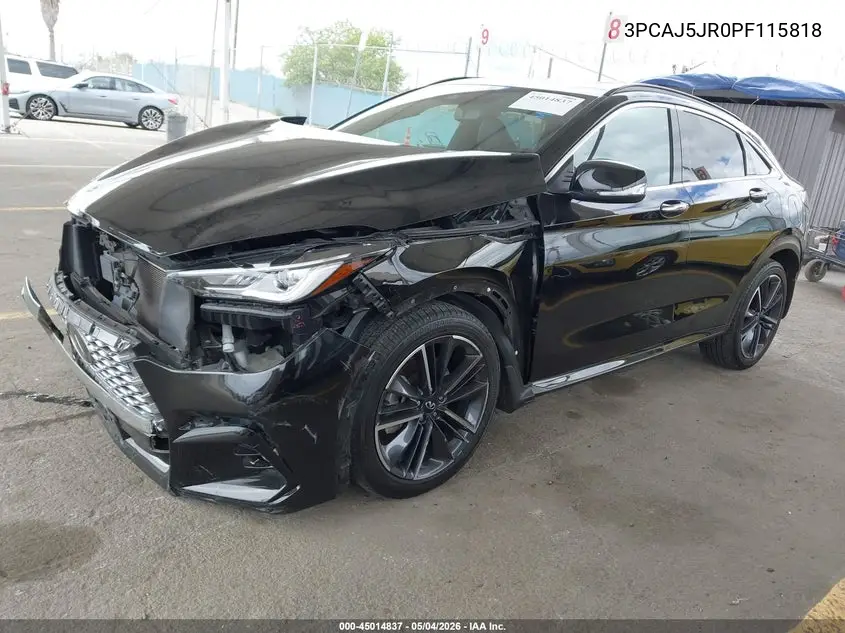 2023 Infiniti Qx55 Luxe Awd VIN: 3PCAJ5JR0PF115818 Lot: 45014837