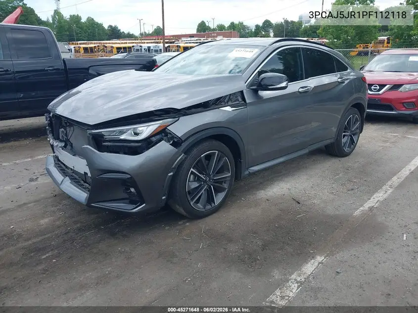2023 Infiniti Qx55 Luxe Awd VIN: 3PCAJ5JR1PF112118 Lot: 45271648