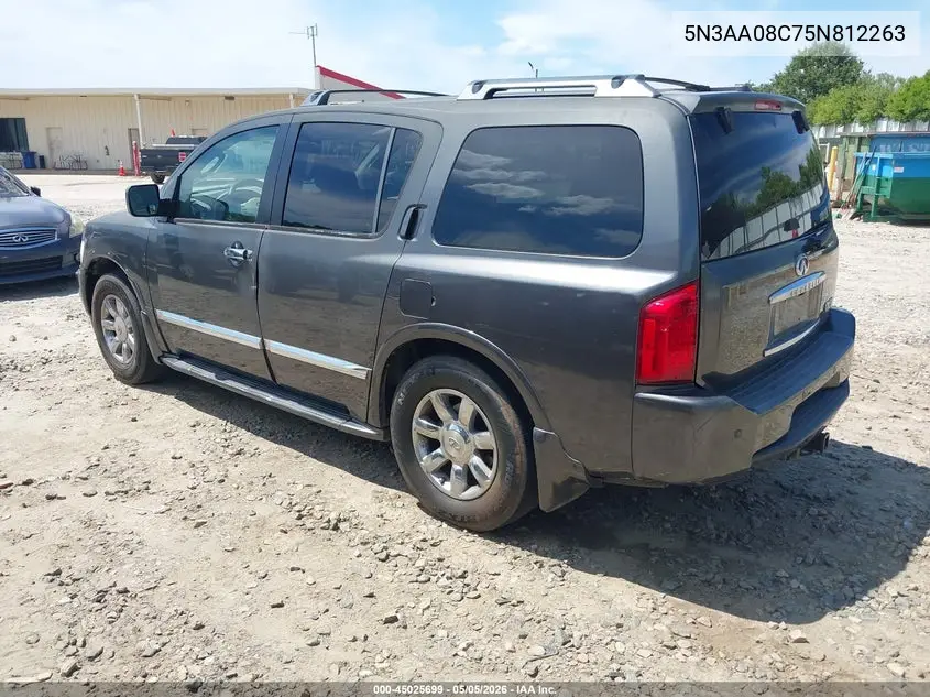 2005 Infiniti Qx56 VIN: 5N3AA08C75N812263 Lot: 45025699