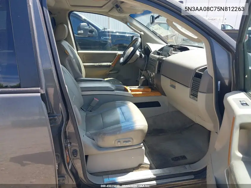 2005 Infiniti Qx56 VIN: 5N3AA08C75N812263 Lot: 45025699