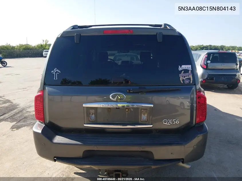 2005 Infiniti Qx56 VIN: 5N3AA08C15N804143 Lot: 45169440