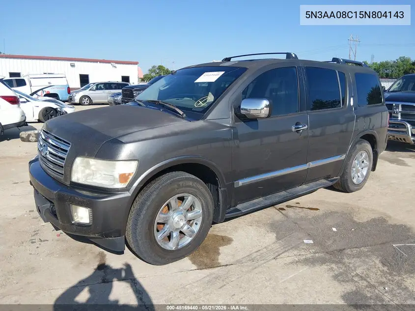 2005 Infiniti Qx56 VIN: 5N3AA08C15N804143 Lot: 45169440