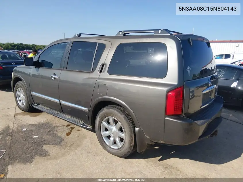 2005 Infiniti Qx56 VIN: 5N3AA08C15N804143 Lot: 45169440