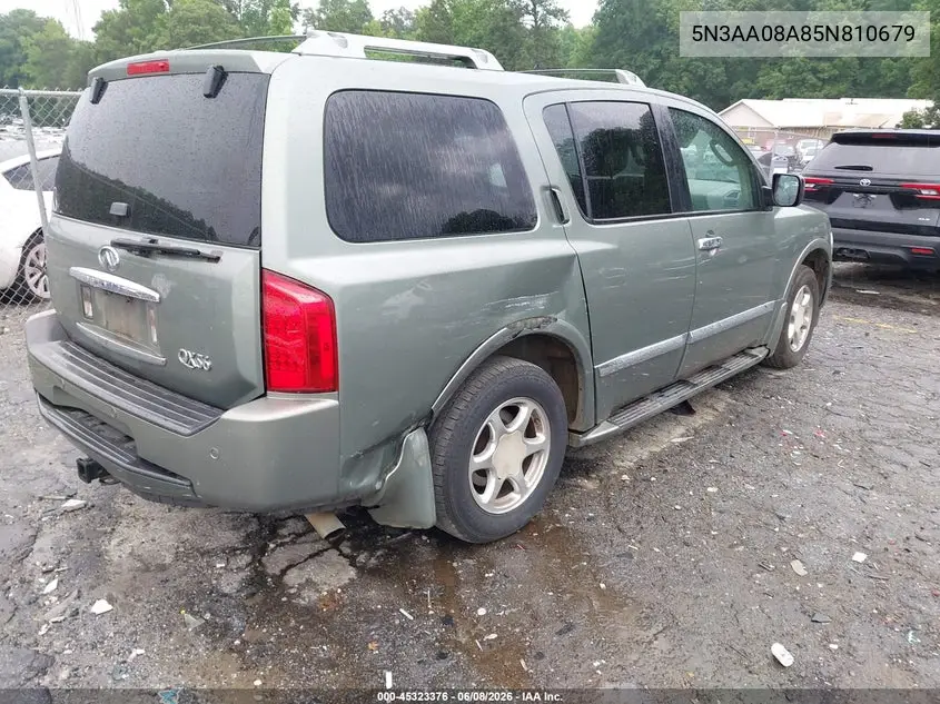 2005 Infiniti Qx56 VIN: 5N3AA08A85N810679 Lot: 45323376