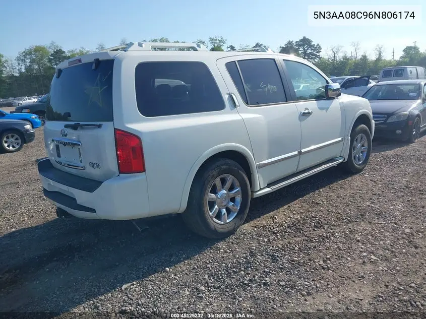 2006 Infiniti Qx56 VIN: 5N3AA08C96N806174 Lot: 45129232