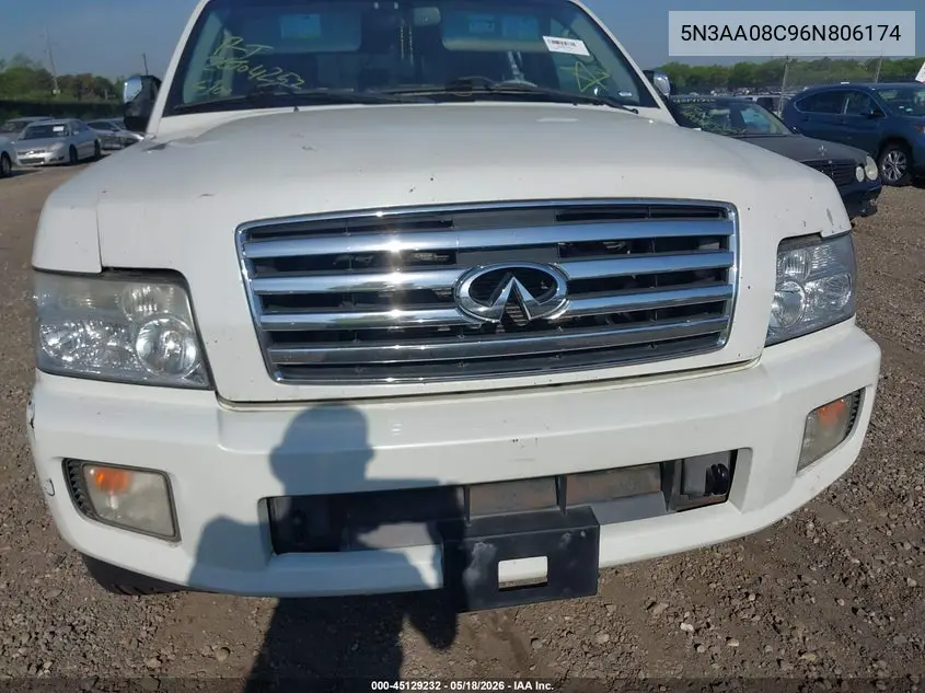 2006 Infiniti Qx56 VIN: 5N3AA08C96N806174 Lot: 45129232