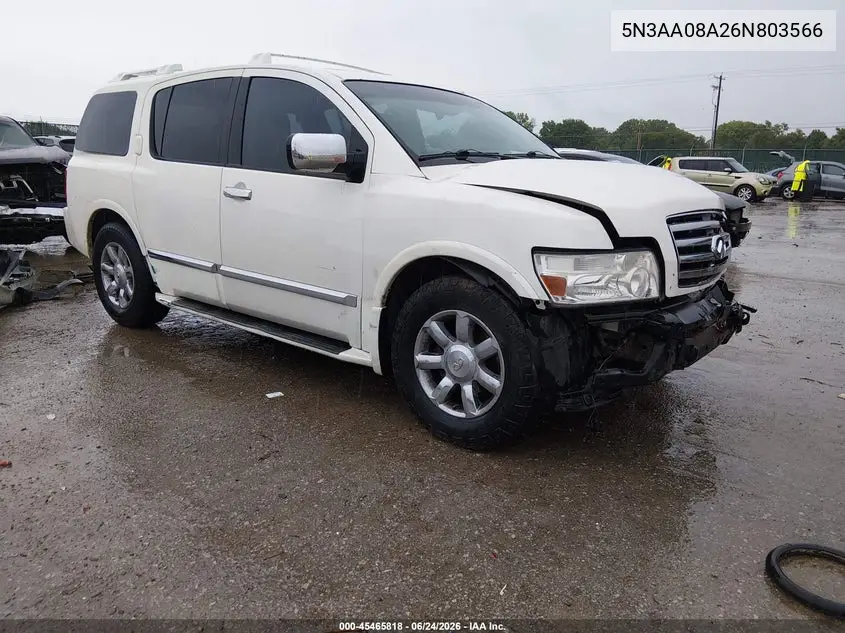 2006 Infiniti Qx56 VIN: 5N3AA08A26N803566 Lot: 45465818