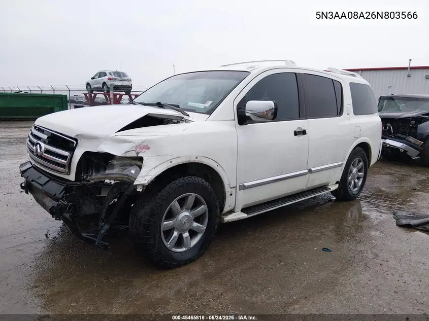 2006 Infiniti Qx56 VIN: 5N3AA08A26N803566 Lot: 45465818