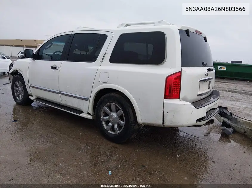 2006 Infiniti Qx56 VIN: 5N3AA08A26N803566 Lot: 45465818
