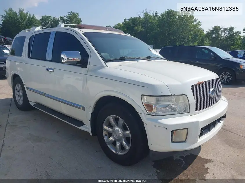 2006 Infiniti Qx56 VIN: 5N3AA08A16N812386 Lot: 45582008