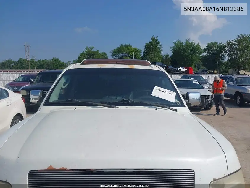 2006 Infiniti Qx56 VIN: 5N3AA08A16N812386 Lot: 45582008