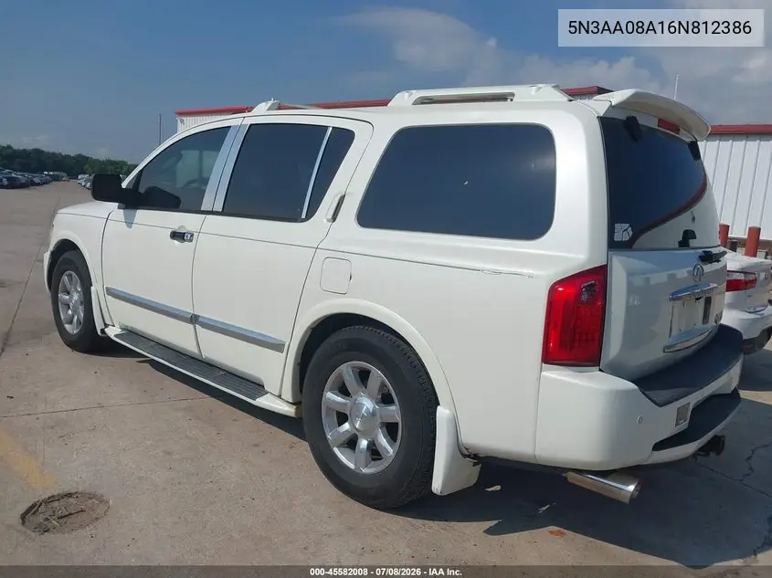 2006 Infiniti Qx56 VIN: 5N3AA08A16N812386 Lot: 45582008