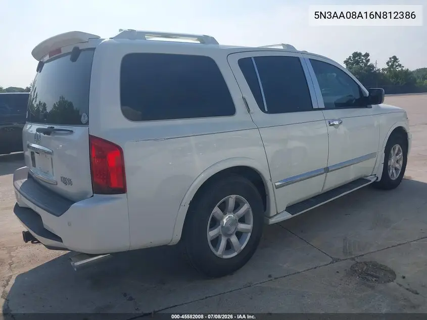 2006 Infiniti Qx56 VIN: 5N3AA08A16N812386 Lot: 45582008