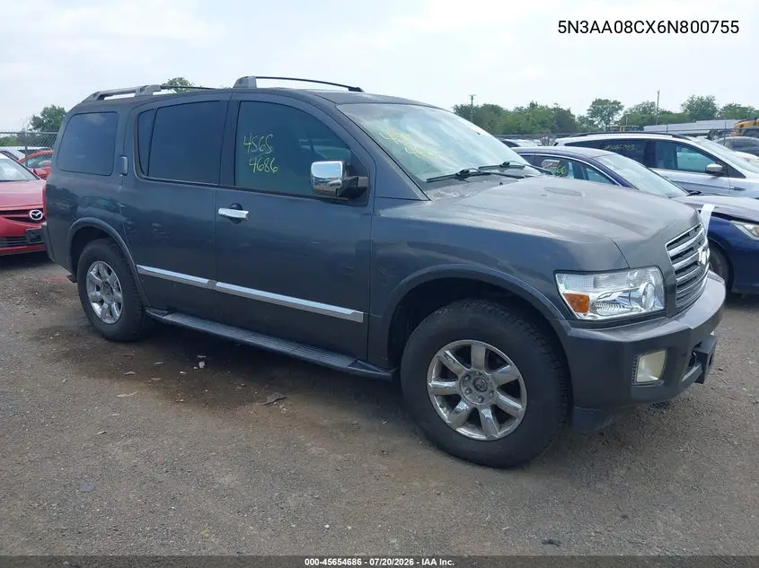 2006 Infiniti Qx56 VIN: 5N3AA08CX6N800755 Lot: 45654686