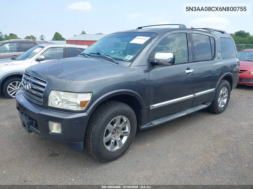 2006 Infiniti Qx56 VIN: 5N3AA08CX6N800755 Lot: 45654686