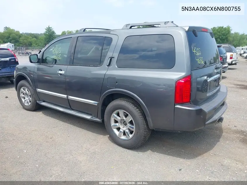 2006 Infiniti Qx56 VIN: 5N3AA08CX6N800755 Lot: 45654686