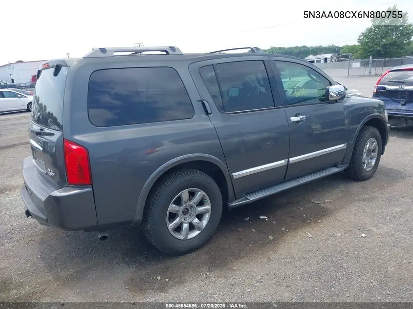 2006 Infiniti Qx56 VIN: 5N3AA08CX6N800755 Lot: 45654686