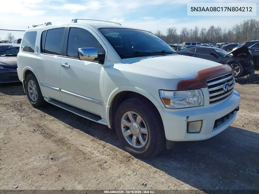 2007 Infiniti Qx56 VIN: 5N3AA08C17N804212 Lot: 44652229