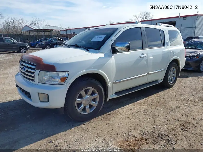 2007 Infiniti Qx56 VIN: 5N3AA08C17N804212 Lot: 44652229