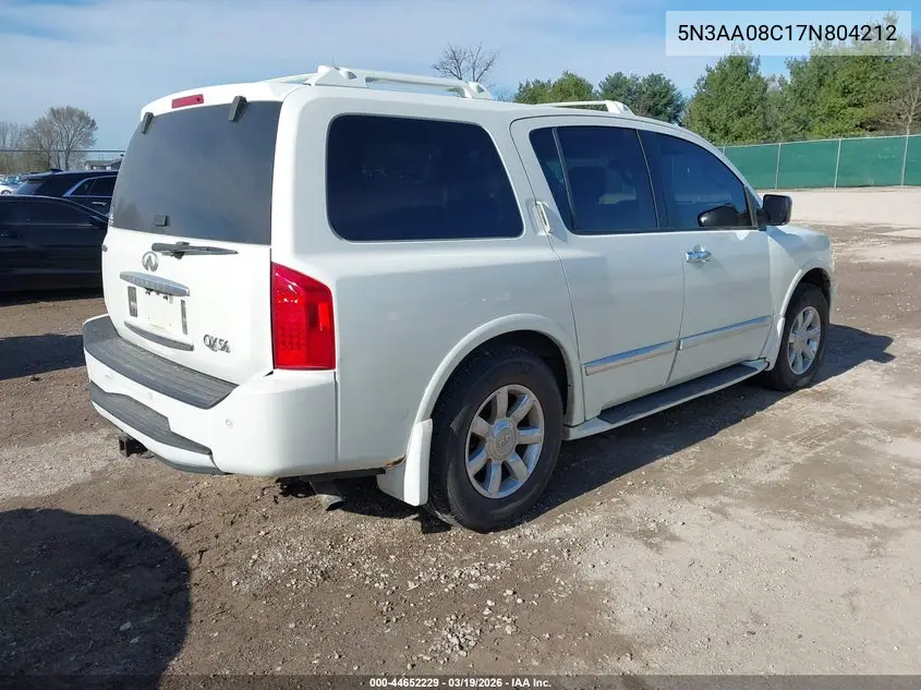 2007 Infiniti Qx56 VIN: 5N3AA08C17N804212 Lot: 44652229