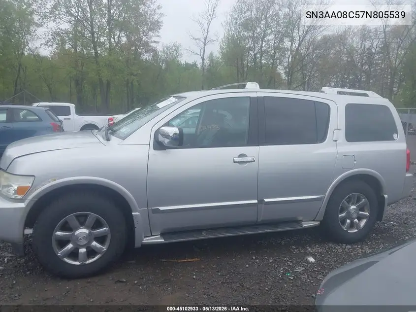 2007 Infiniti Qx56 VIN: 5N3AA08C57N805539 Lot: 45102933